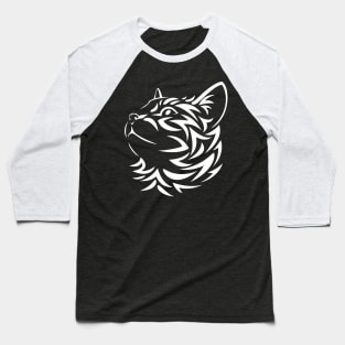 Tribal Cat Baseball T-Shirt